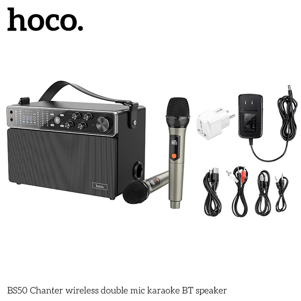 Loa Bluetooth Karaoke không dây mic đôi BS50 Chanter